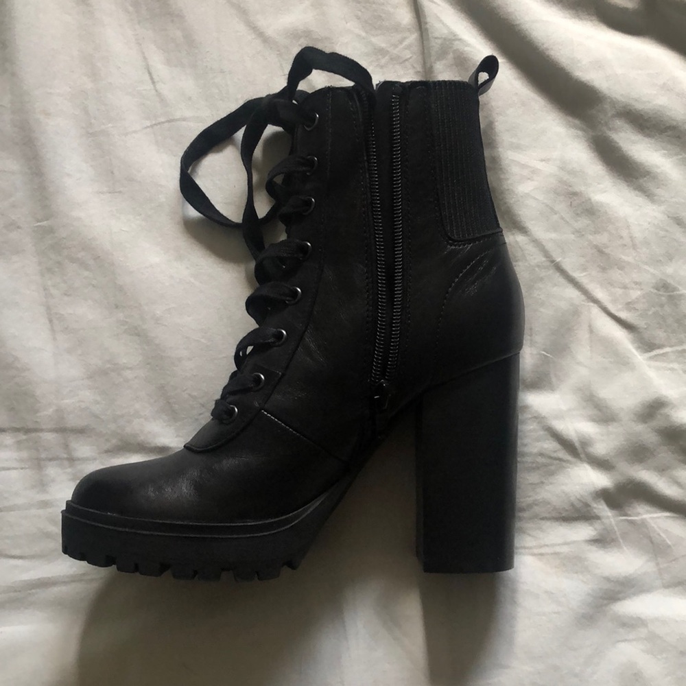 Steve Madden heel combat boots
